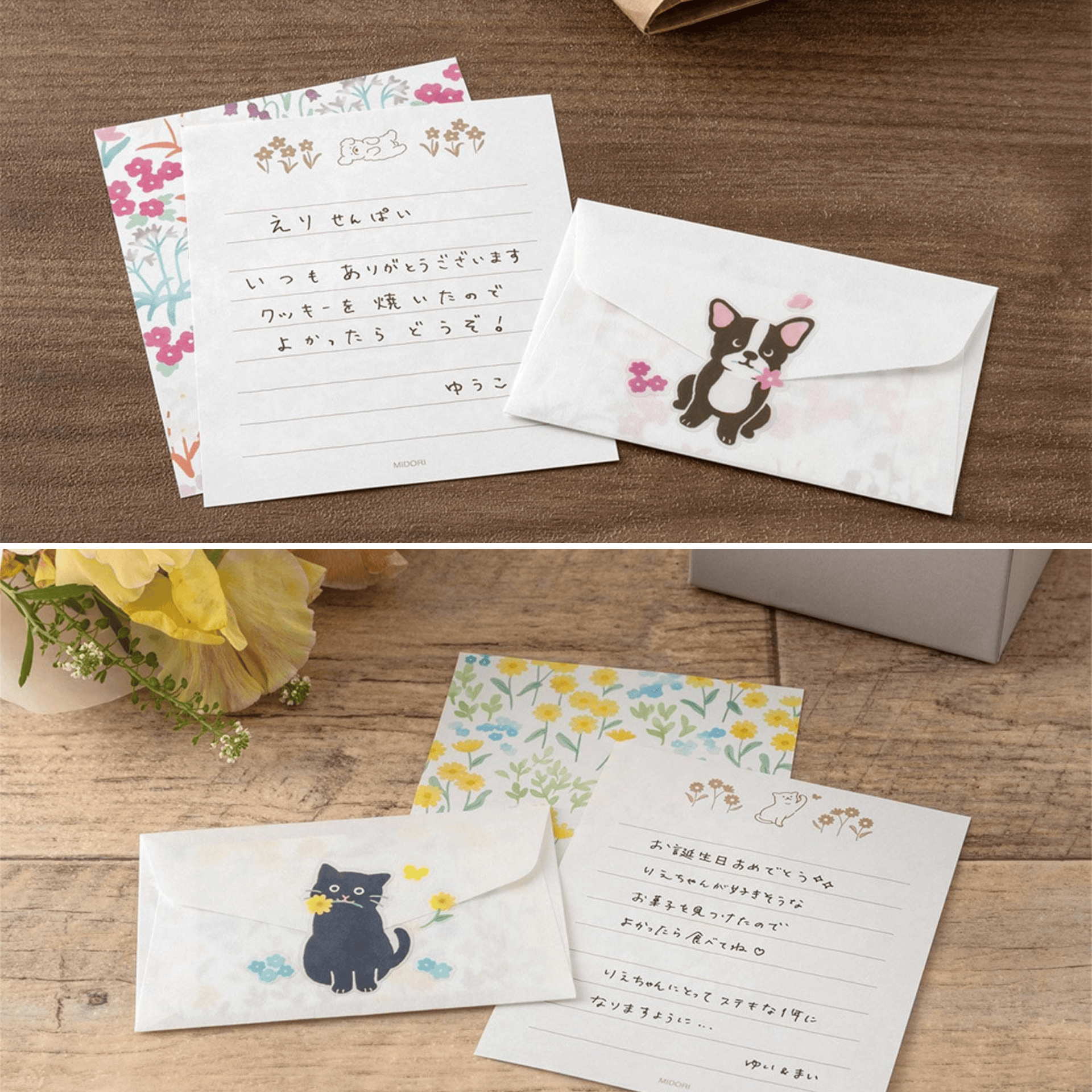 Midori Carte da lettere Mini set Paper & Envelops Midori