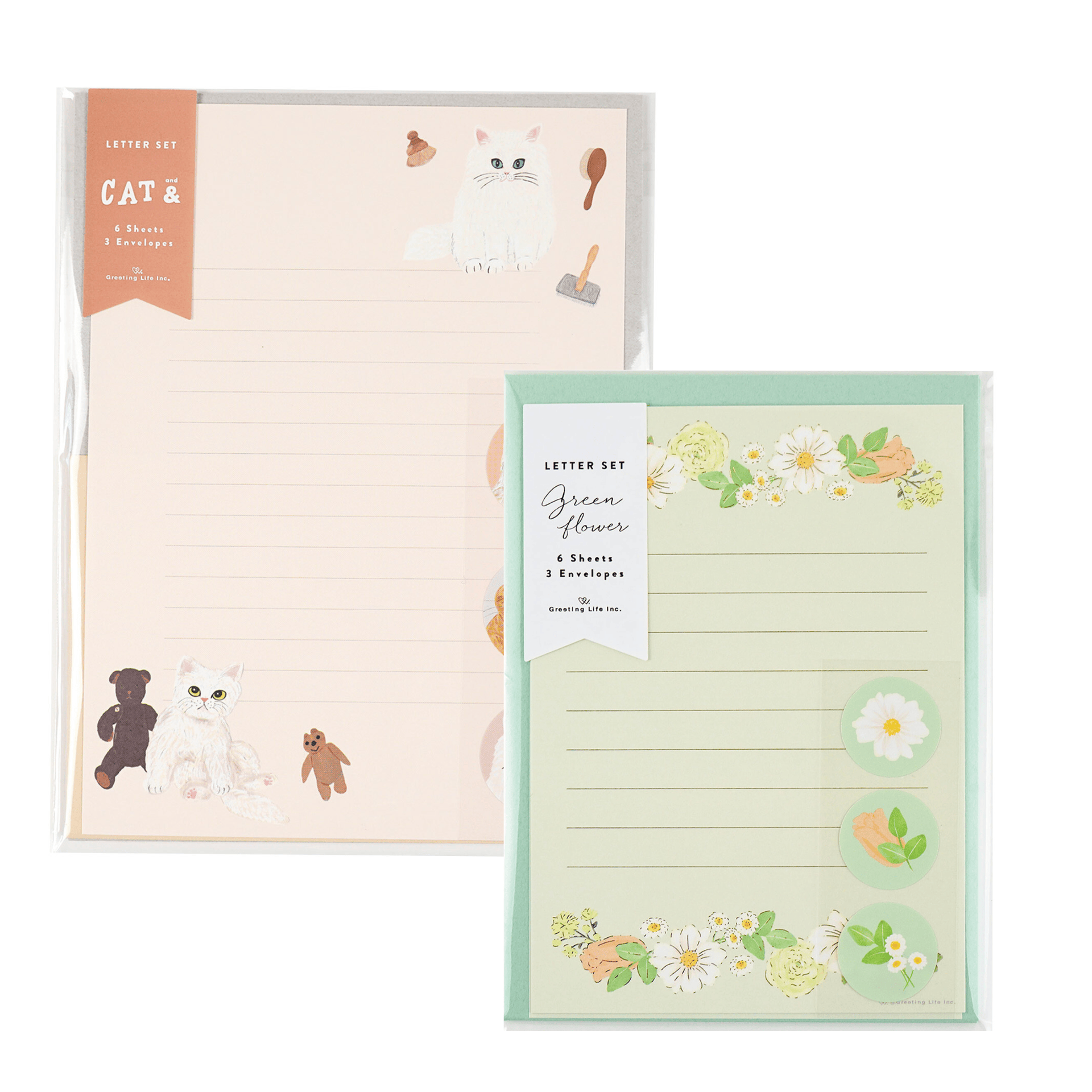 Midori Carte da lettere Set carta da lettere Greeting Life