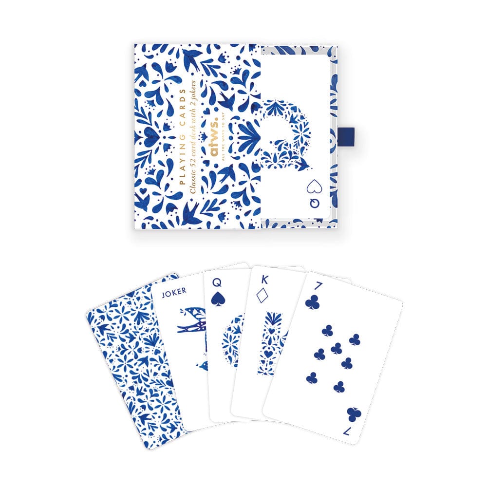 All The Way To Say Coffee Table Games Carte da gioco - Blue Swallows