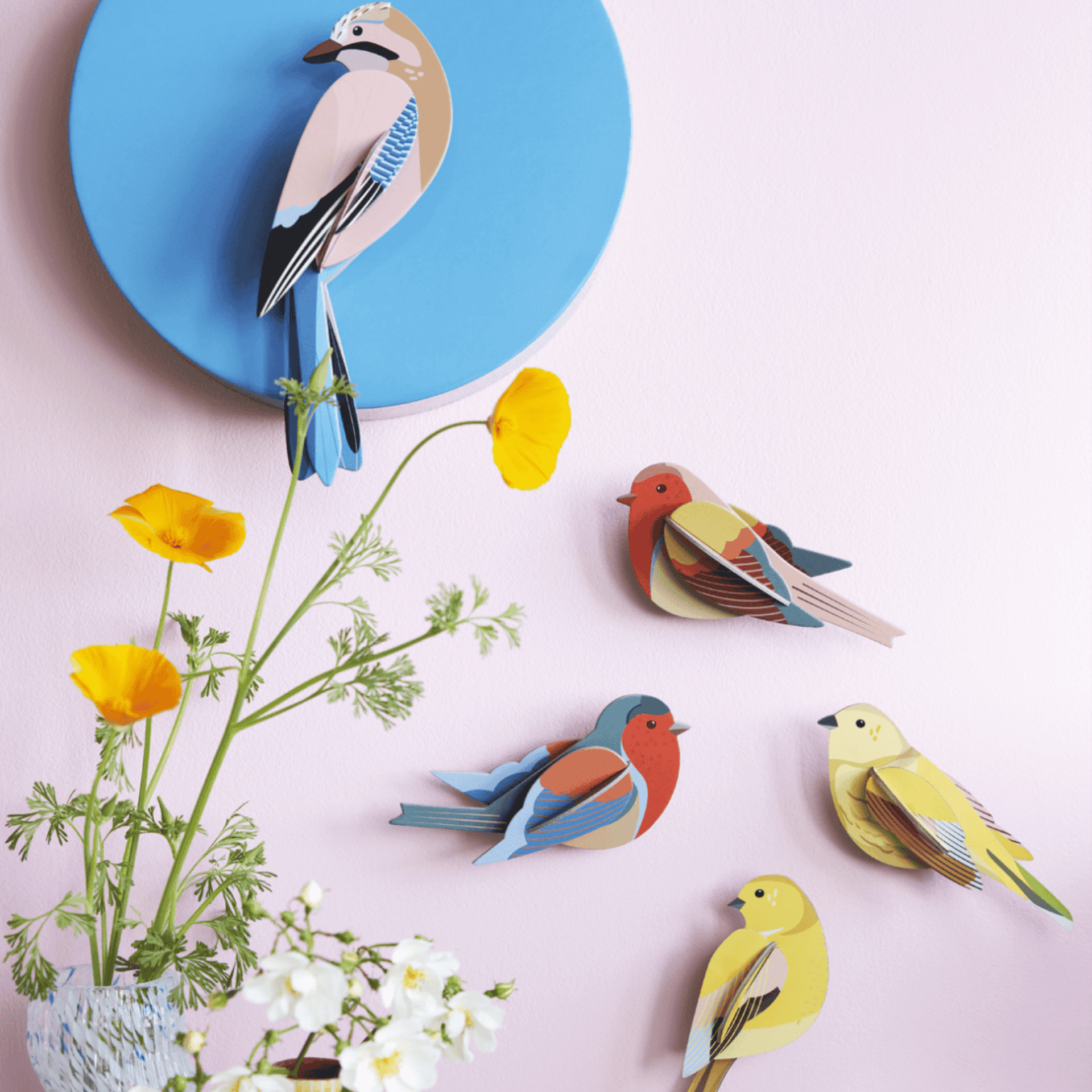 Studio Roof Decorazione parete Garden Bird - Citrinella Pair