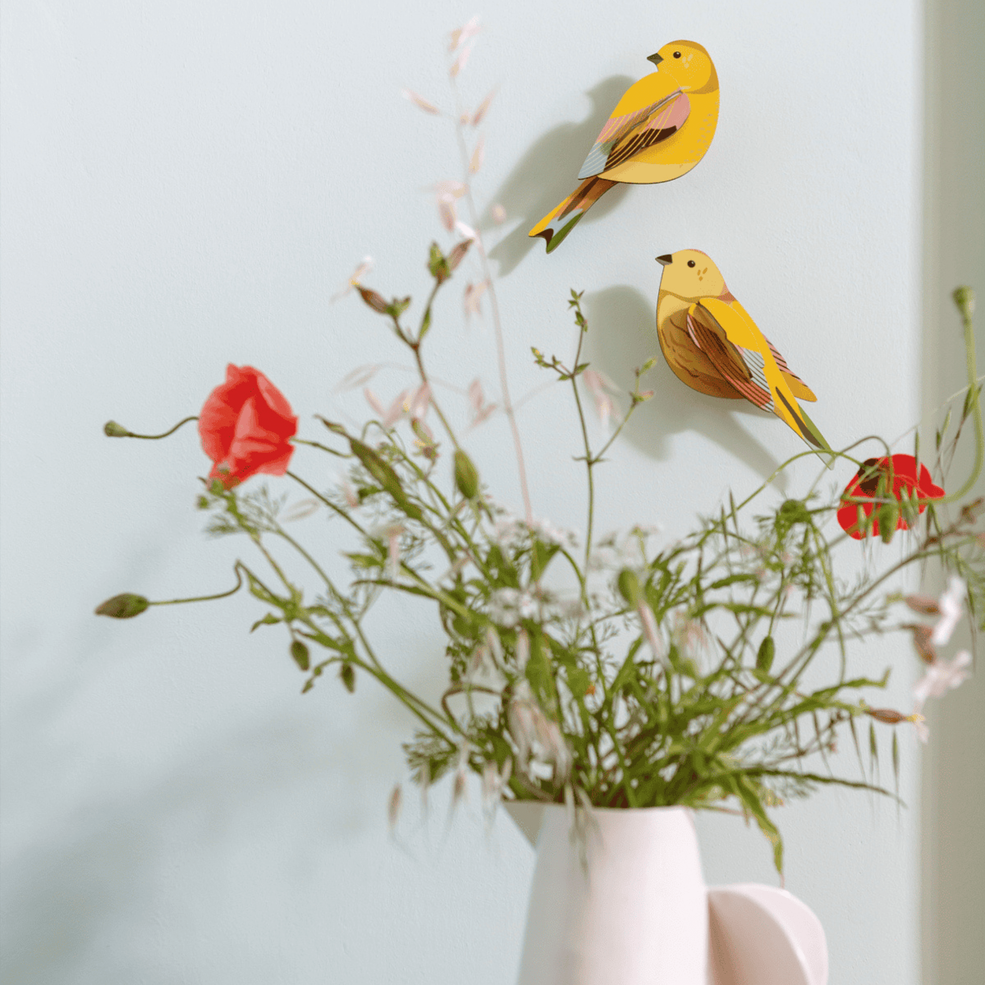 Studio Roof Decorazione parete Garden Bird - Citrinella Pair