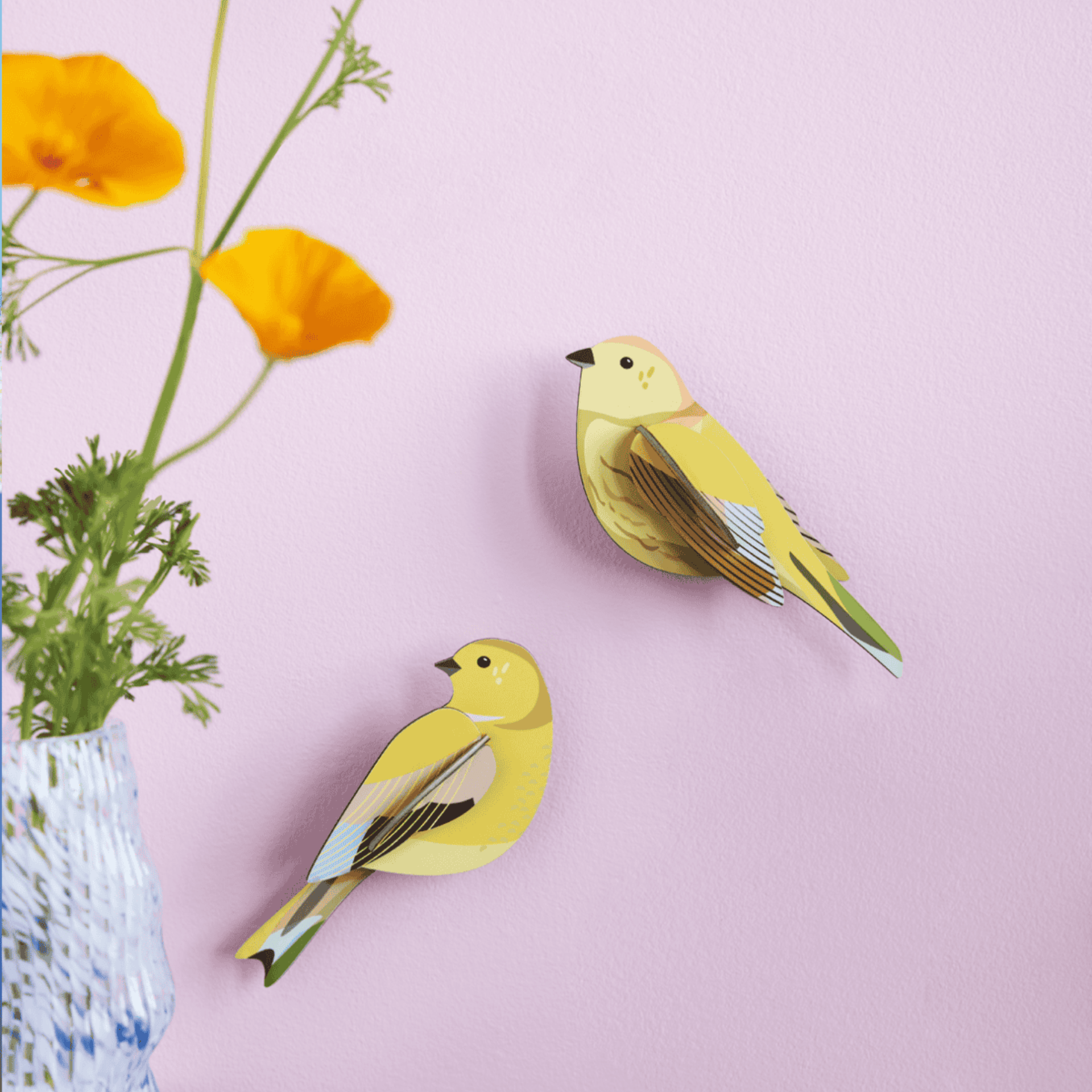 Studio Roof Decorazione parete Garden Bird - Citrinella Pair