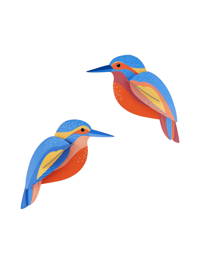 Studio Roof Decorazione parete Garden Bird - Kingfishers