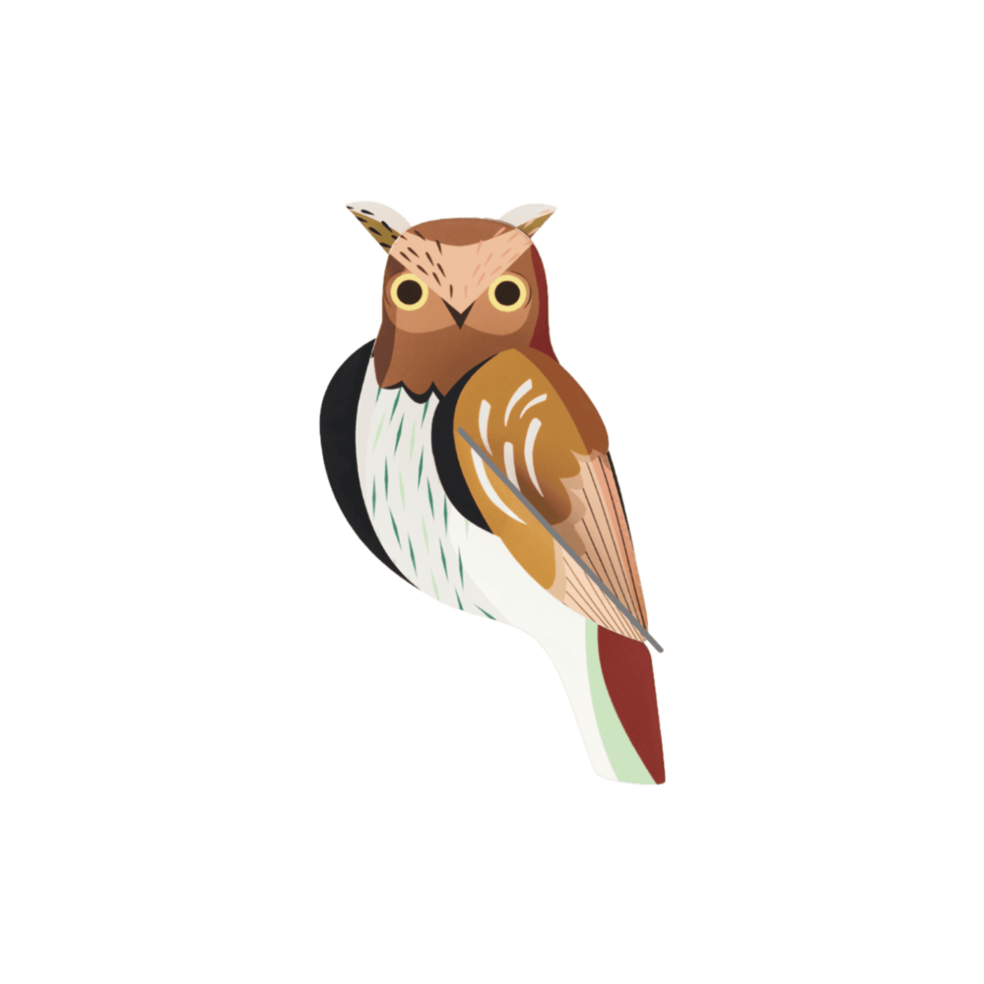 Studio Roof Decorazione parete Garden Bird - Tawny Owl