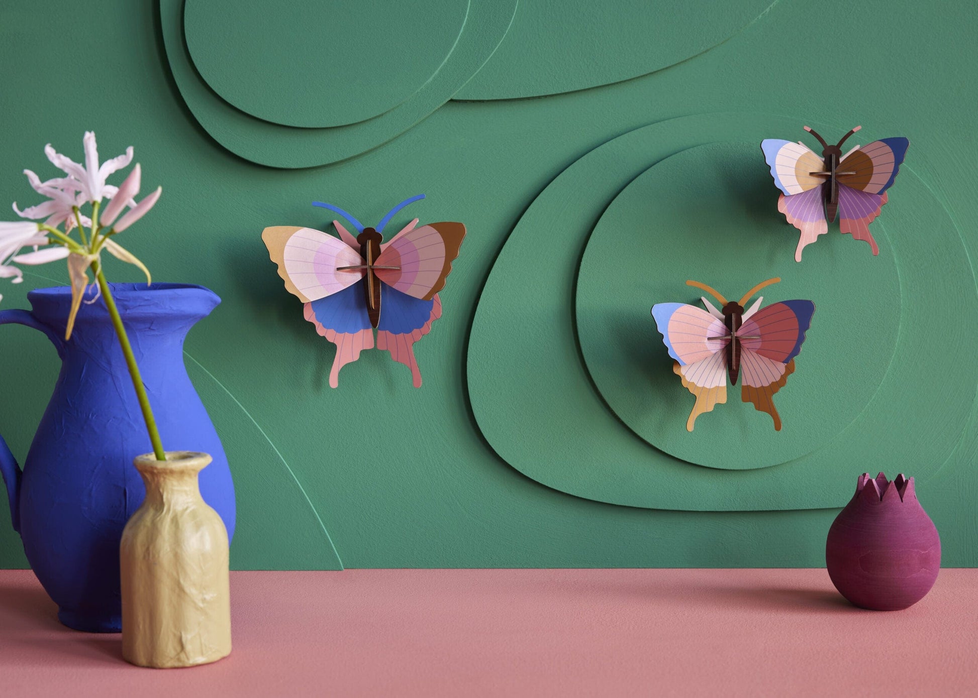 Studio Roof Decorazione parete Gold Rim Butterflies set