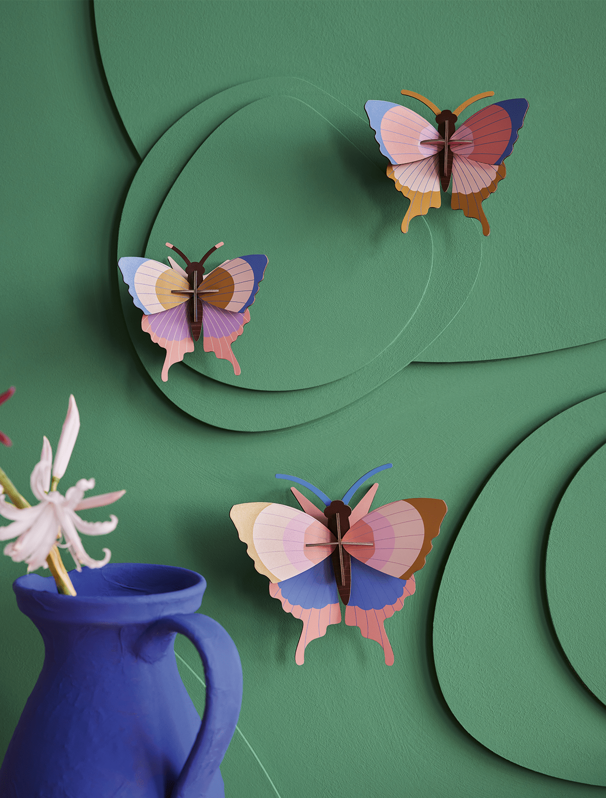 Studio Roof Decorazione parete Gold Rim Butterflies set