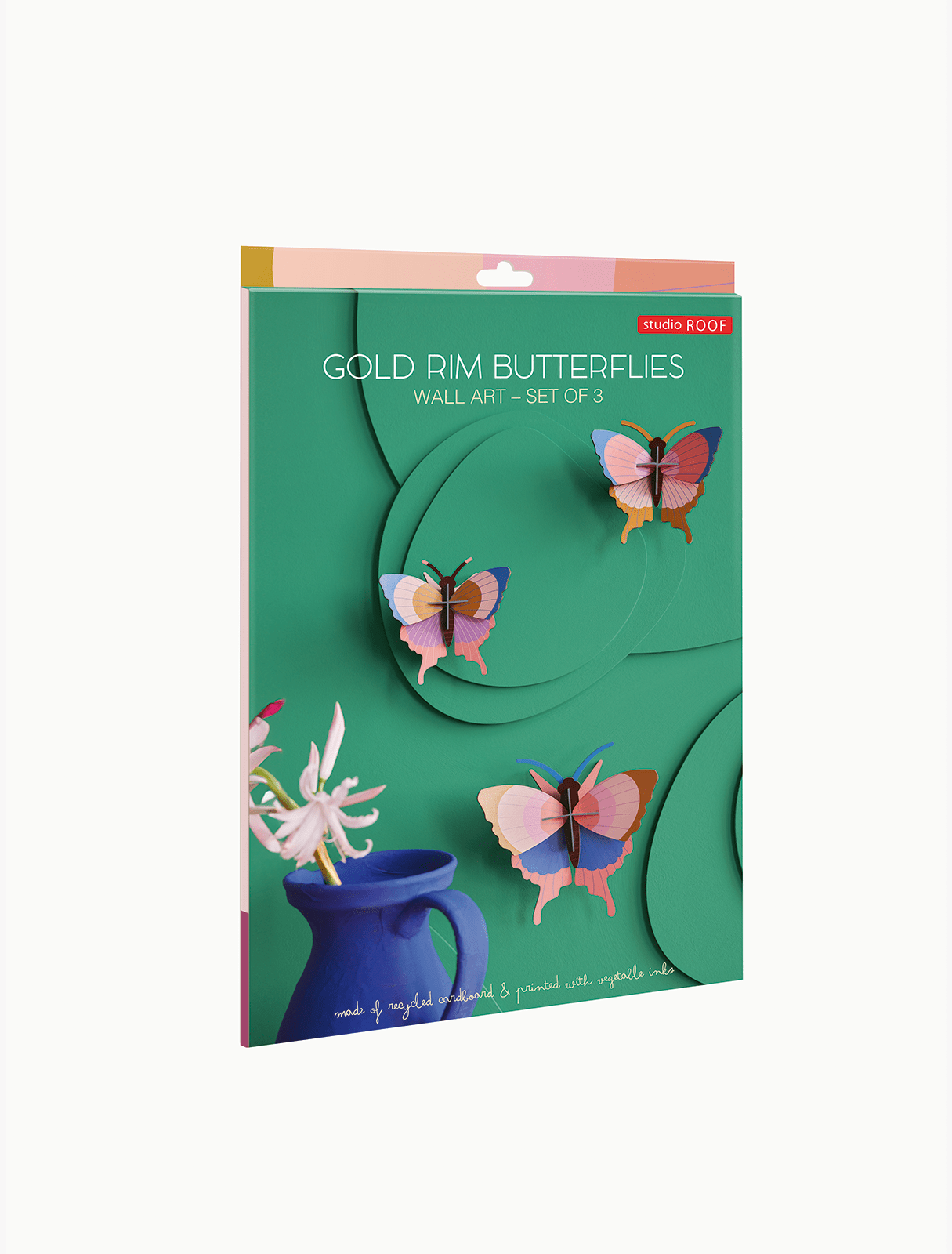 Studio Roof Decorazione parete Gold Rim Butterflies set