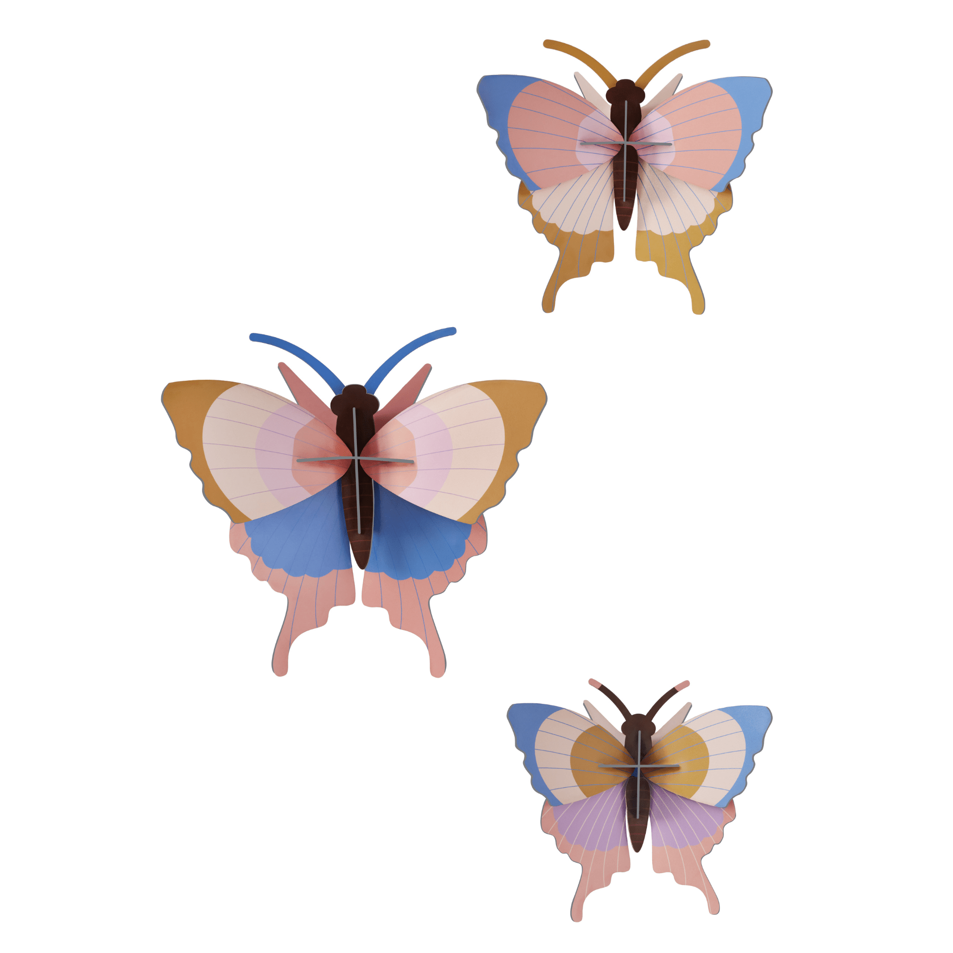 Studio Roof Decorazione parete Gold Rim Butterflies set