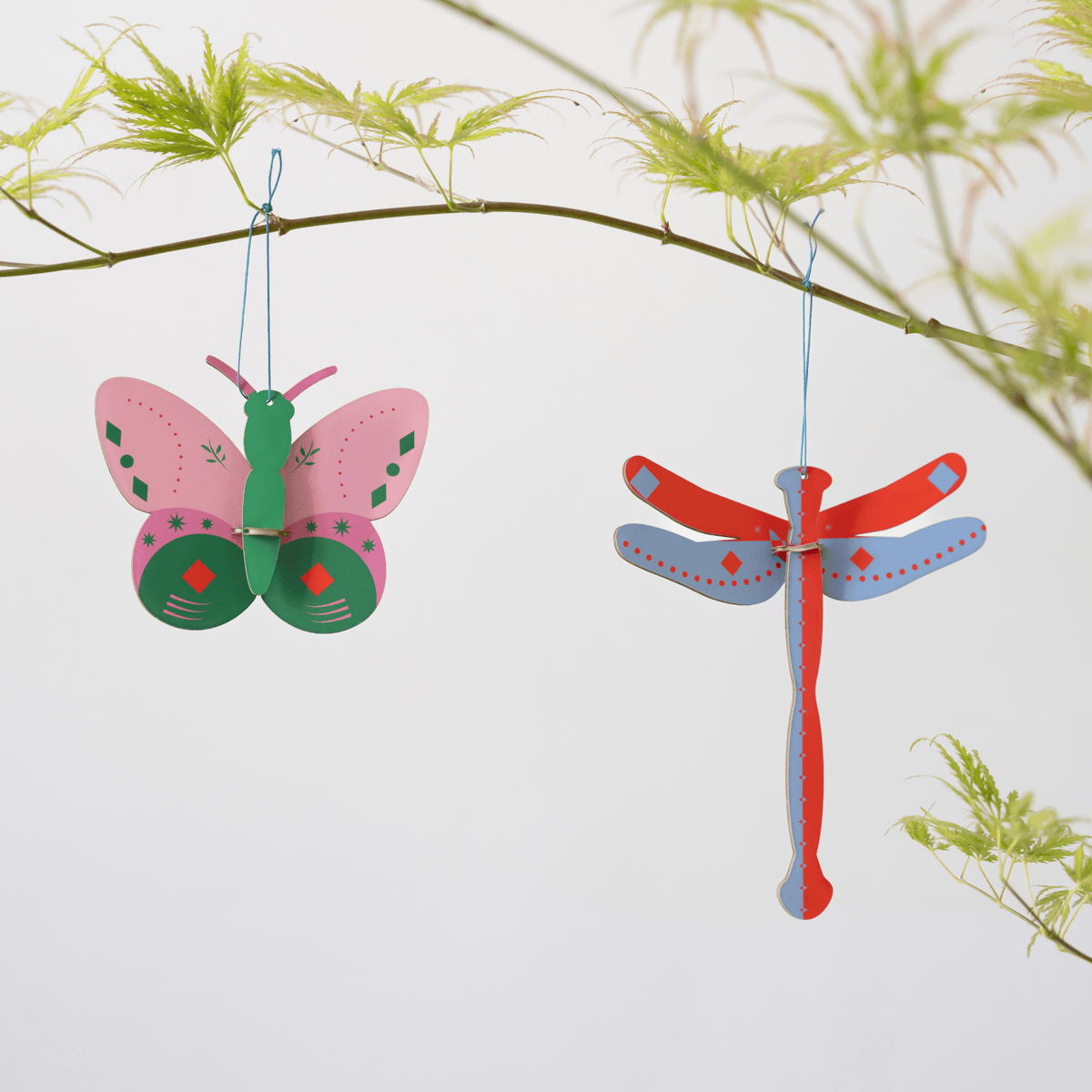 Studio Roof Decorazione parete Ornament Folk Butterflies
