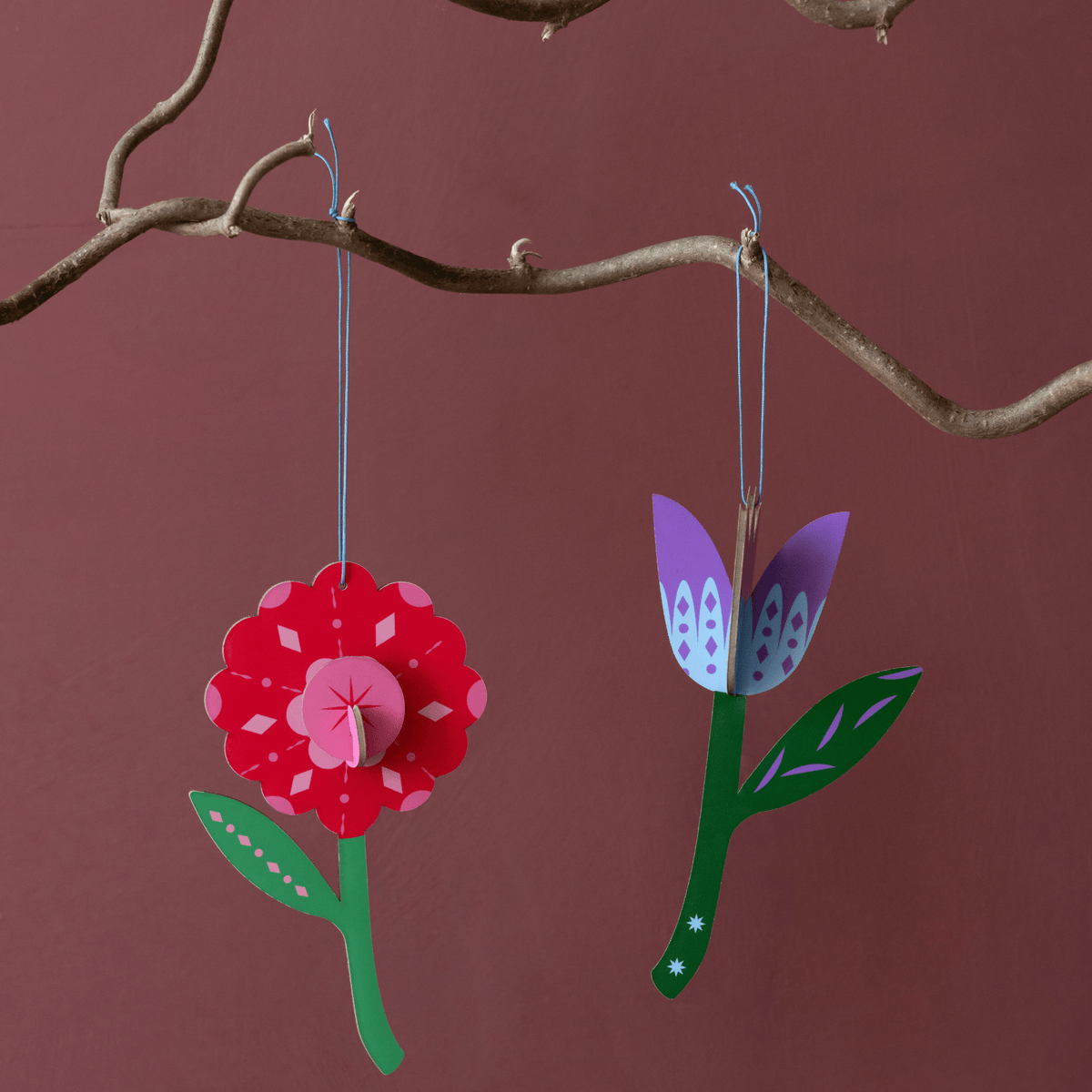 Studio Roof Decorazione parete Ornament Folk Flowers