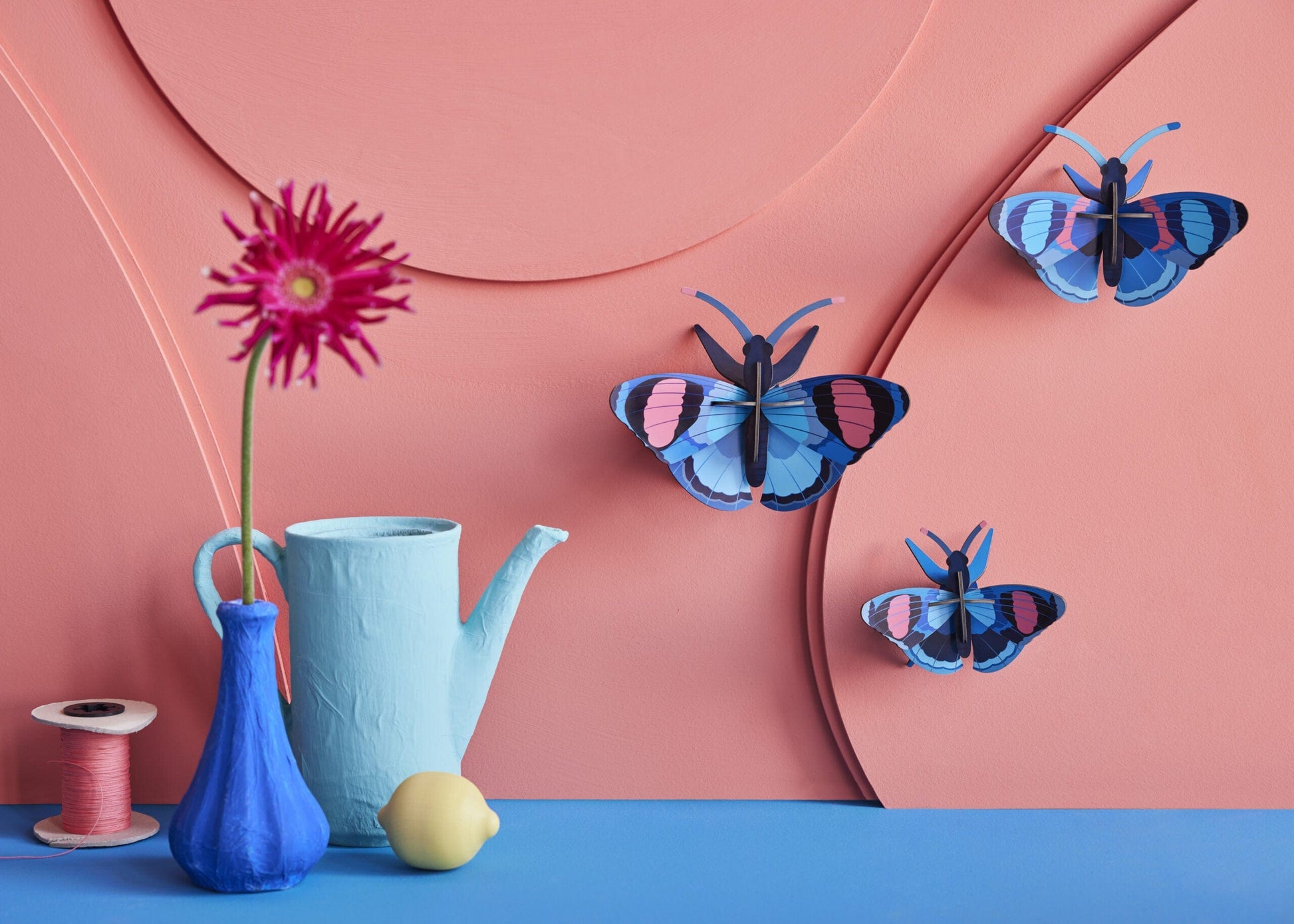 Studio Roof Decorazione parete Peacock Butterflies set