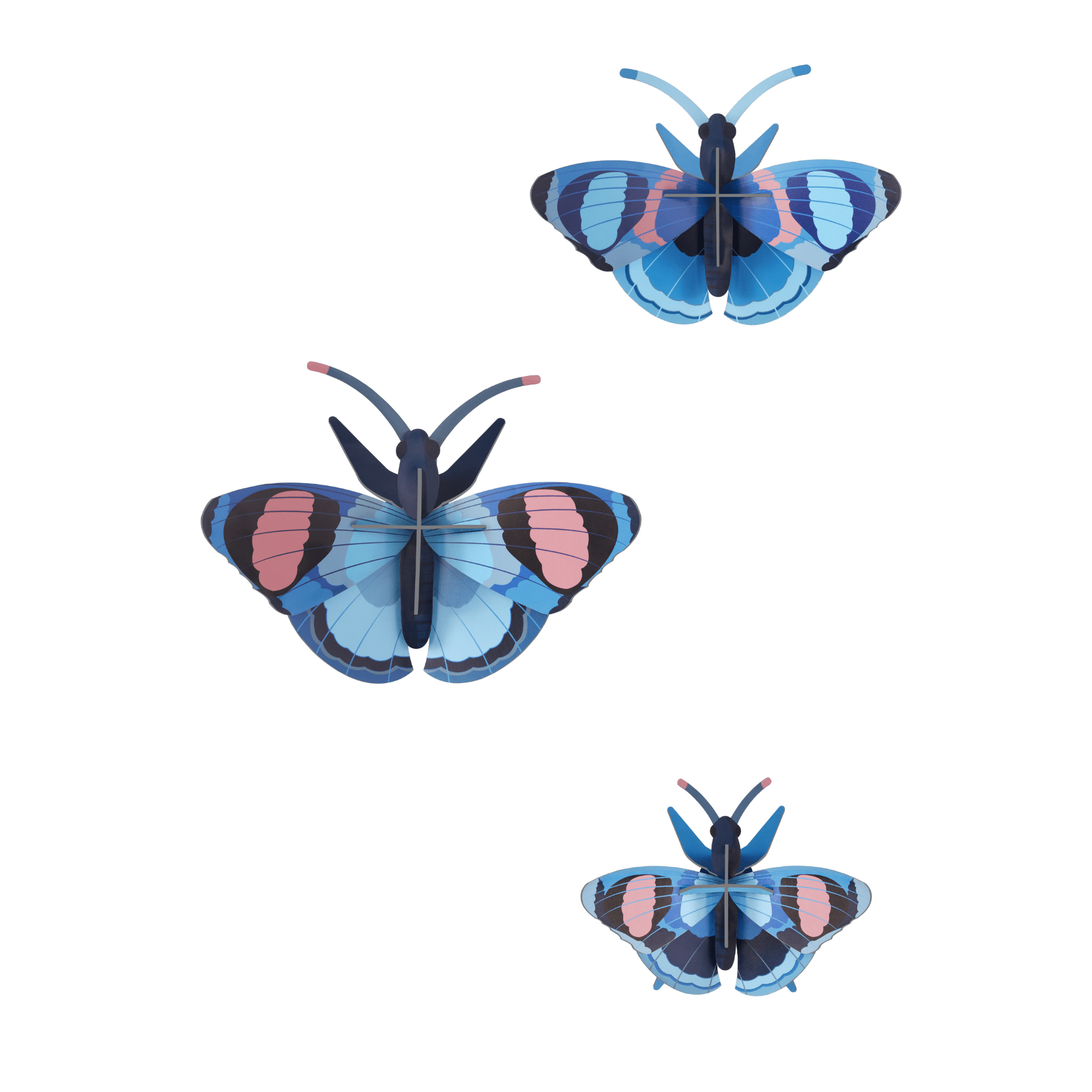 Studio Roof Decorazione parete Peacock Butterflies set