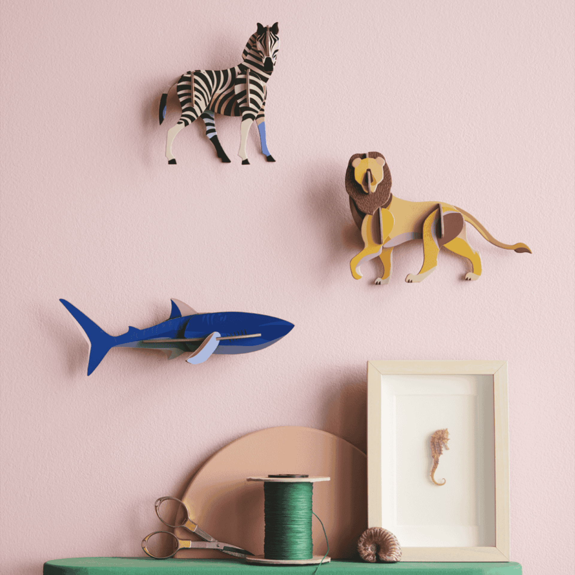 studio roof Decorazione parete Wild Animals - Shark