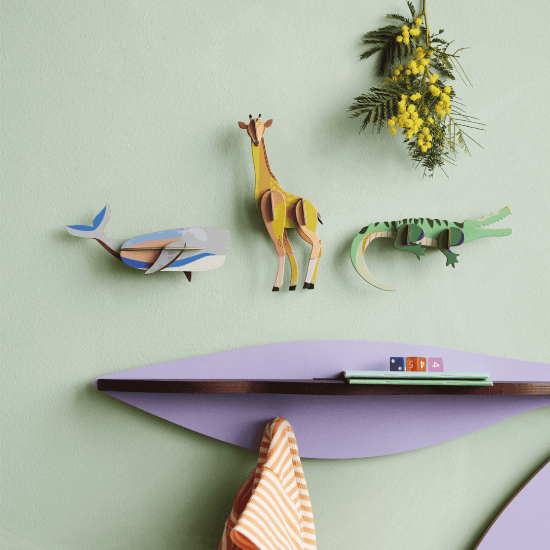 studio roof Decorazione parete Wild Animals - Whale