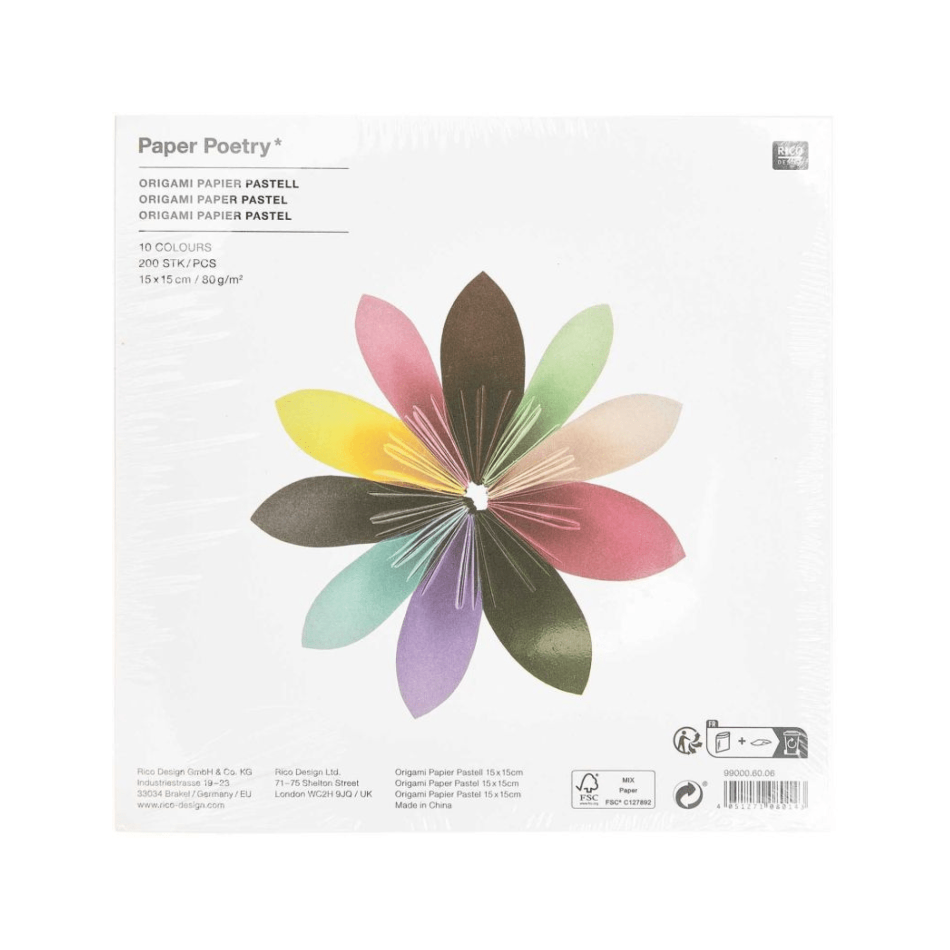 Rico Design DIY Carta da Origami - Pastel