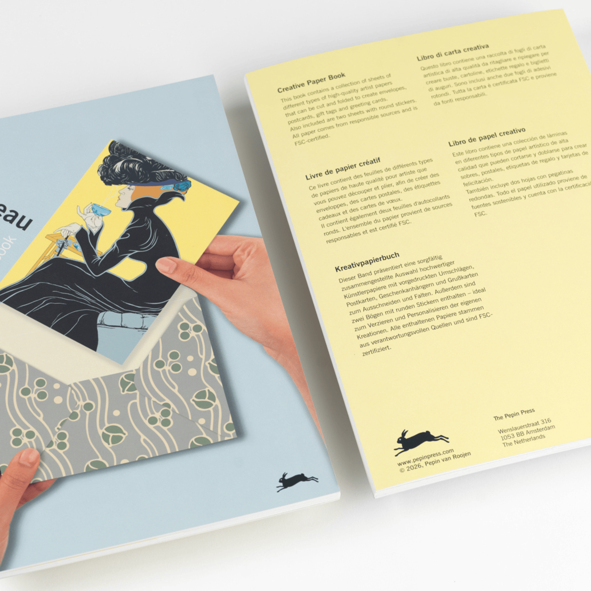 Pepin Press DIY Creative Paper Book - Art Nouveau