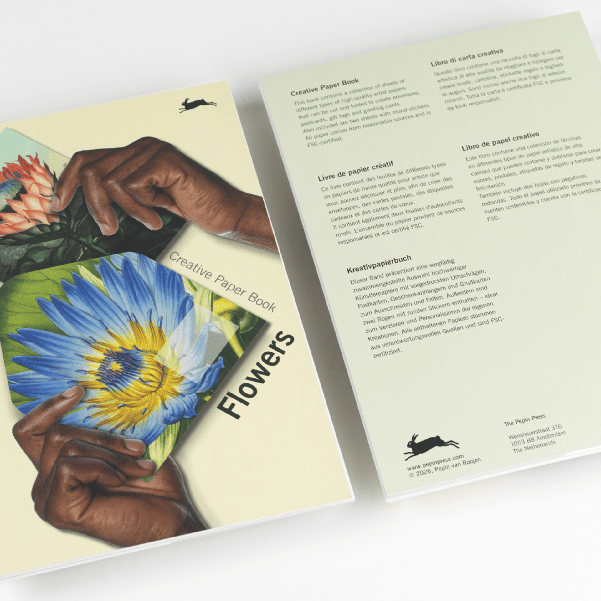 Pepin Press DIY Creative Paper Book - Flowers