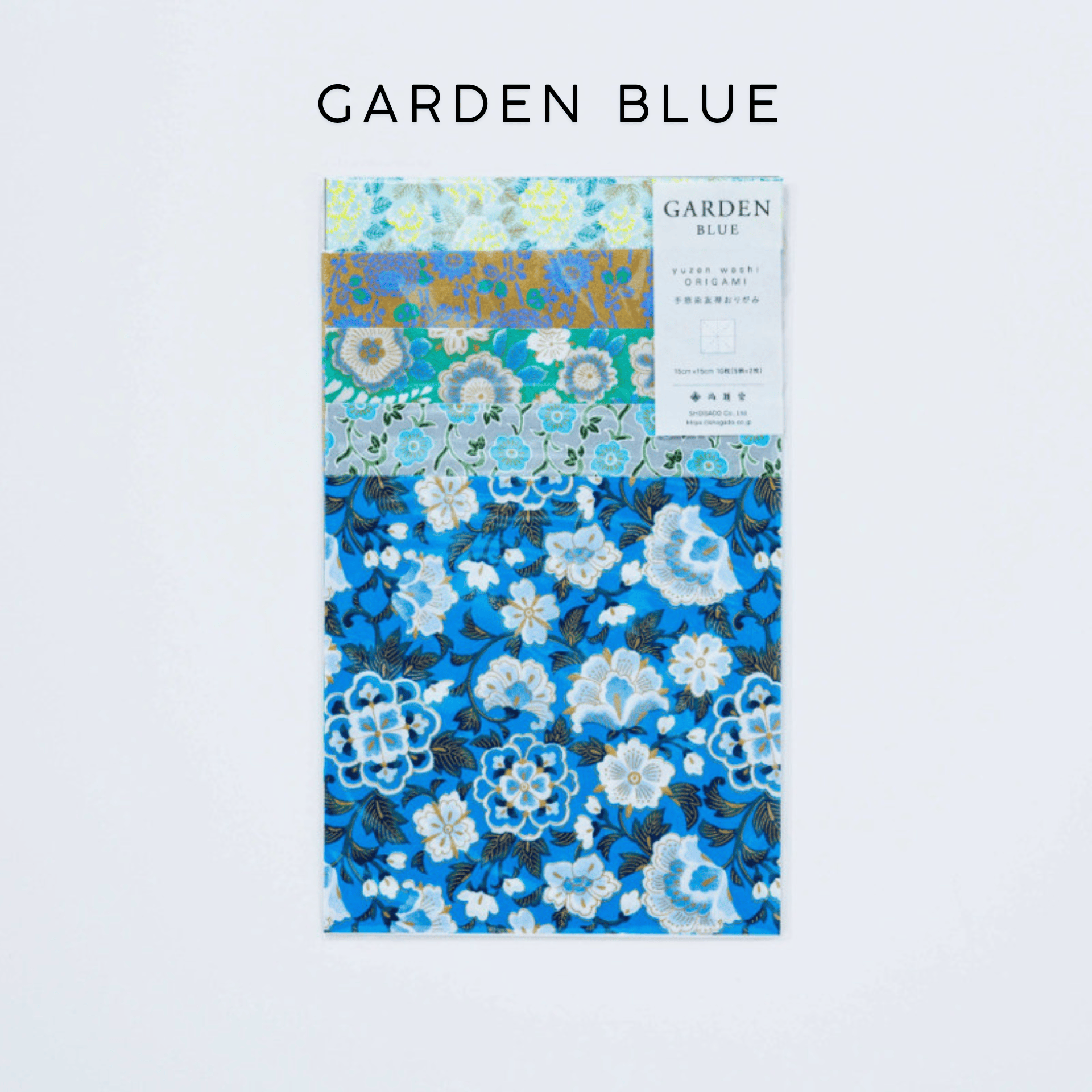 Shogado DIY GARDEN BLUE Origami Shogado - Yuzen Washi