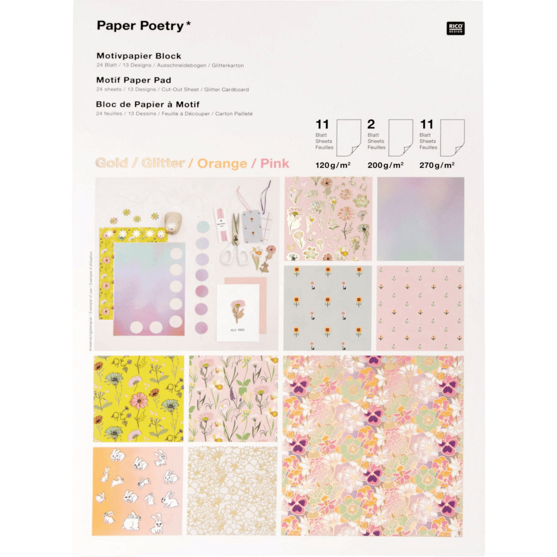 Rico Design DIY Paper Lovers Pad - Flower Power