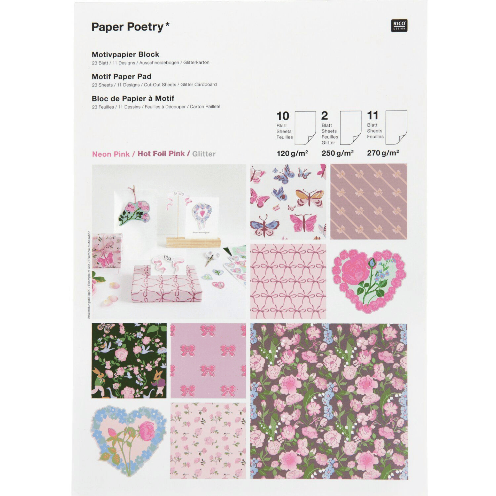 Rico Design DIY Paper Lovers Pad - La Vie en Rose