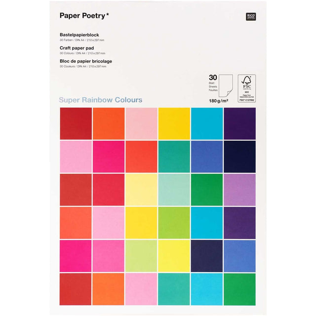 Rico Design DIY Paper Lovers Pad Super Rainbow