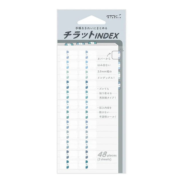 Midori Blue Index Midori Stickers Numbers