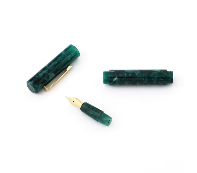 Marbled Fountain Pen Attaché Green