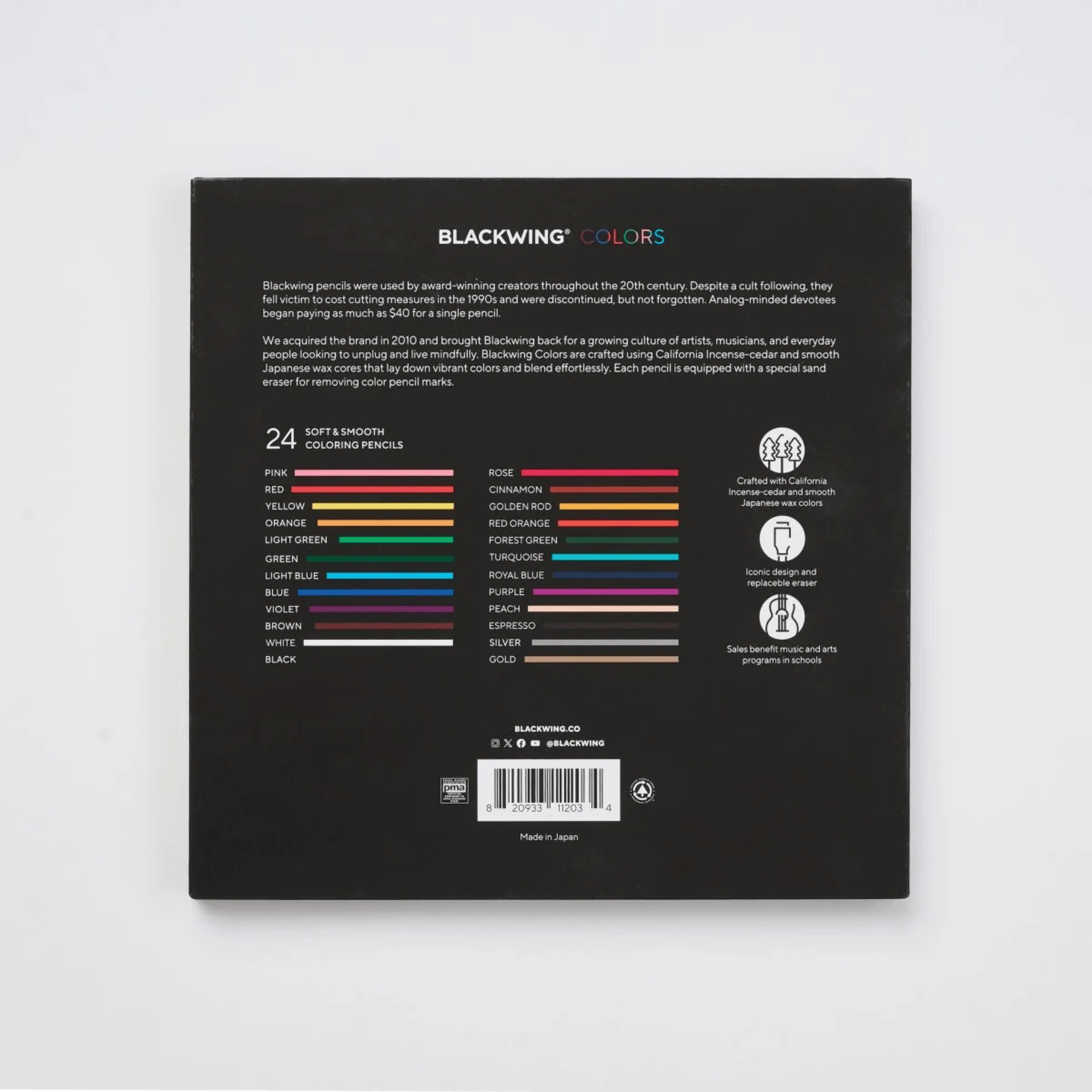 Blackwing Matite Set di matite colorate Blackwing - 24 colors