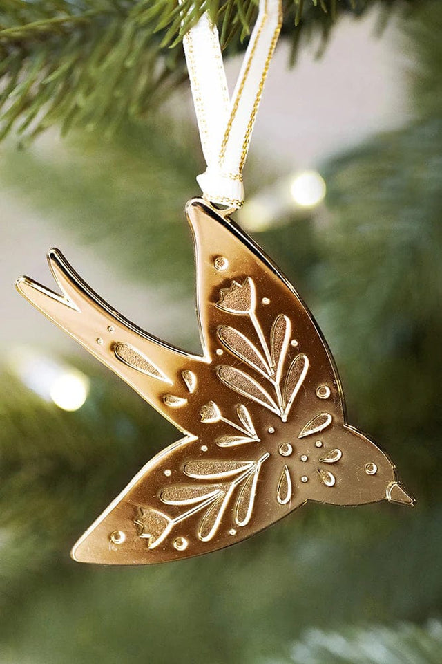 All The Way To Say Natale Christmas Ornament Swallows