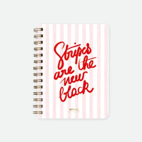All The Way To Say Notebook con Spirale - Stripes new Black