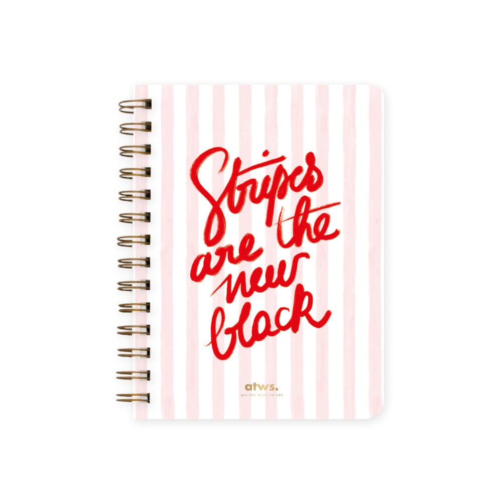 All The Way To Say Notebook con Spirale - Stripes new Black