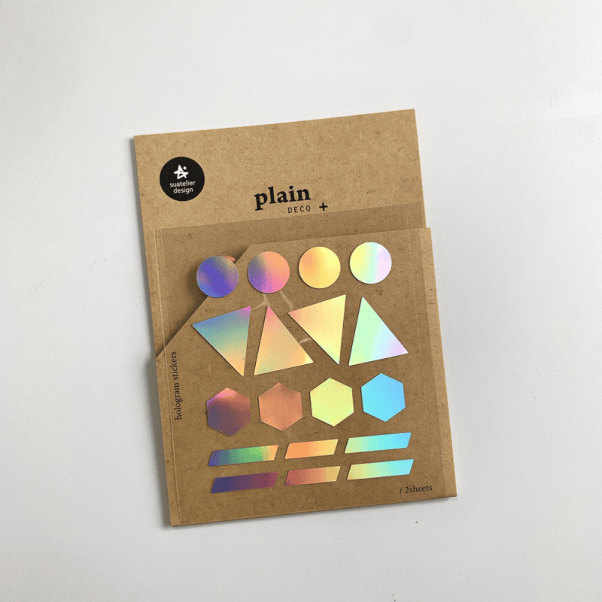Suatelier Notes Big Shapes Hologram Stickers Plain Deco - 25