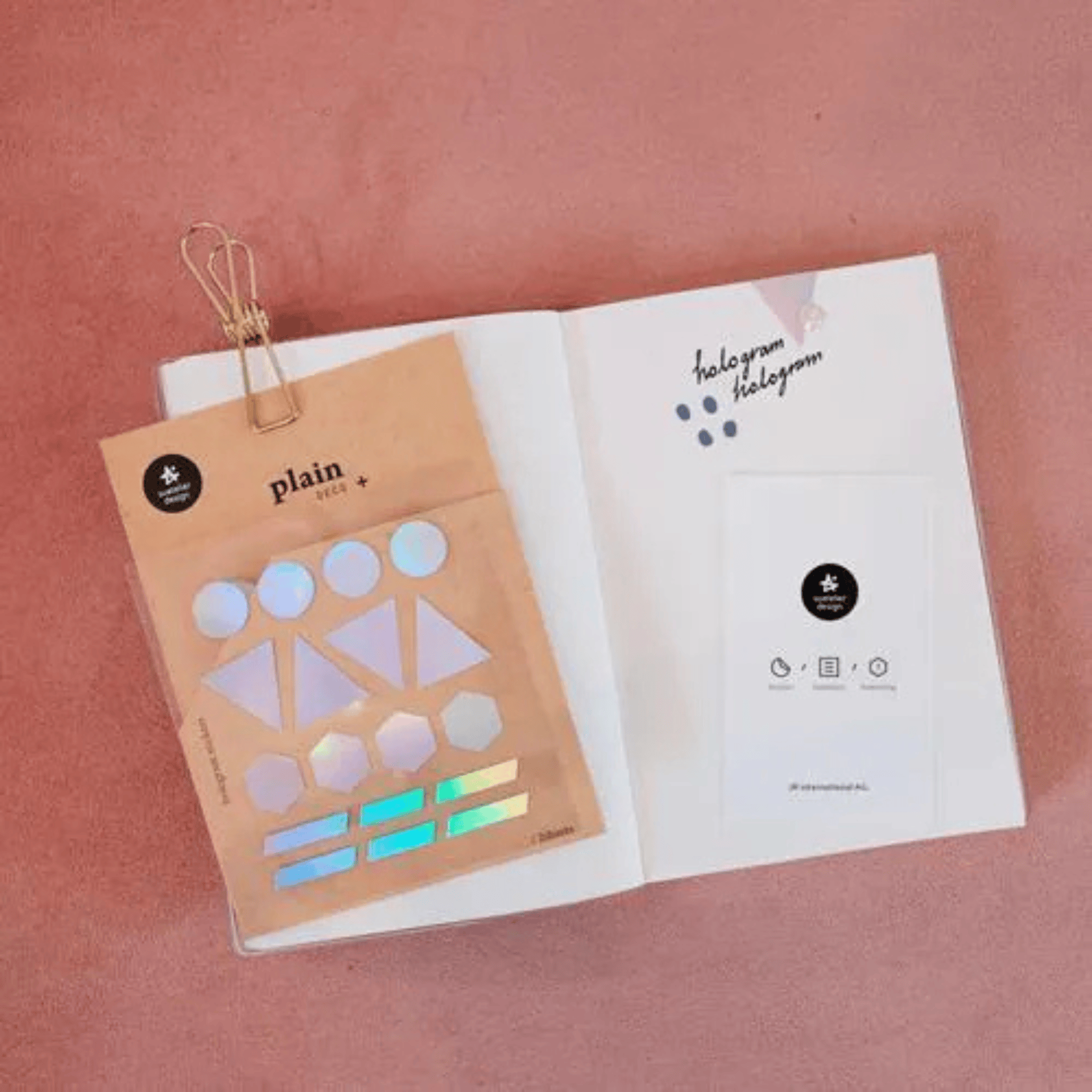 Suatelier Notes Big Shapes Hologram Stickers Plain Deco - 25