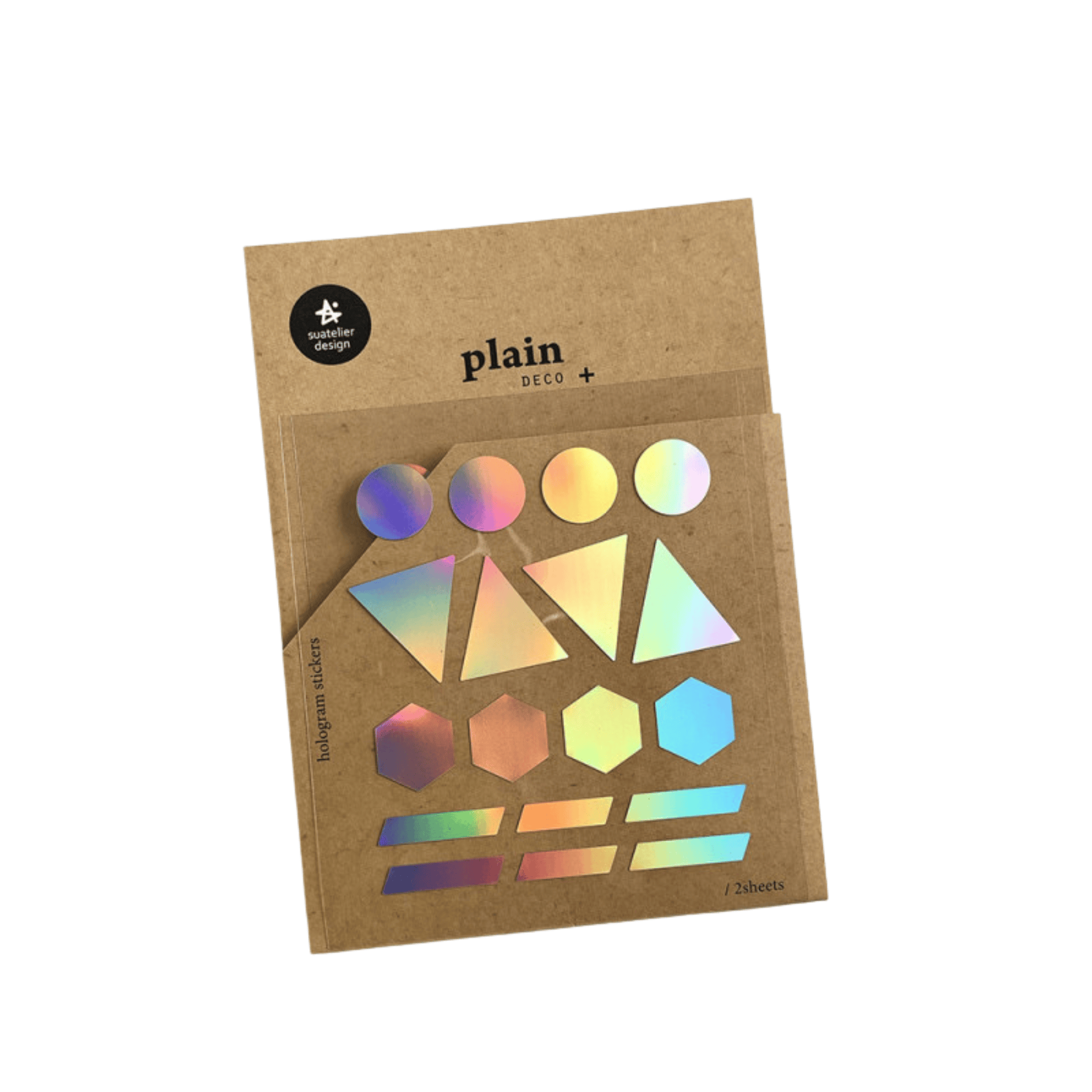 Suatelier Notes Big Shapes Hologram Stickers Plain Deco - 25