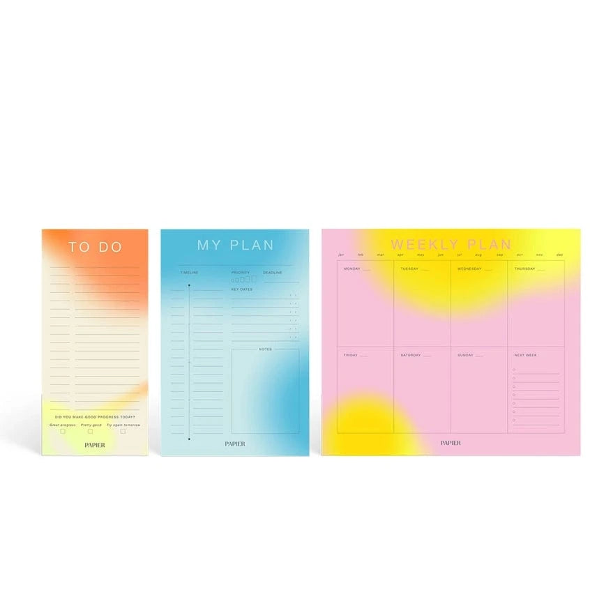 Papier Notes Colorblock Set of 3 - plan your week