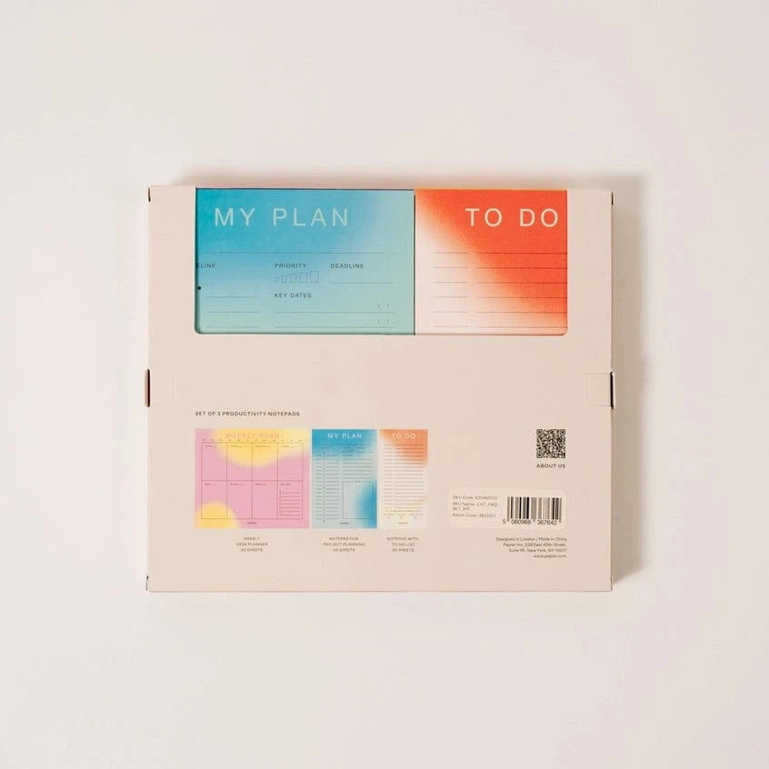 Papier Notes Colorblock Set of 3 - plan your week