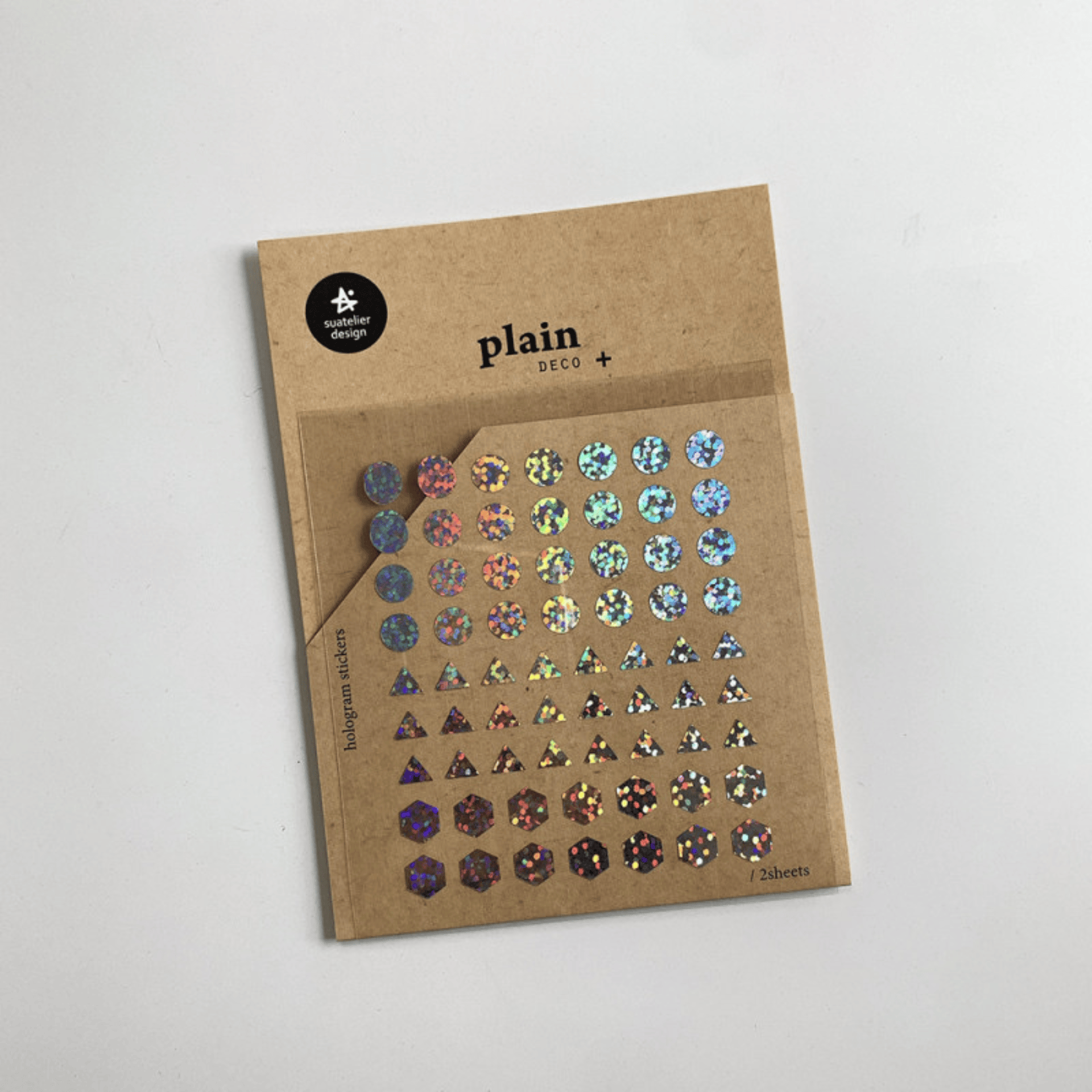 Suatelier Notes Dots Hologram Stickers Plain Deco - 24