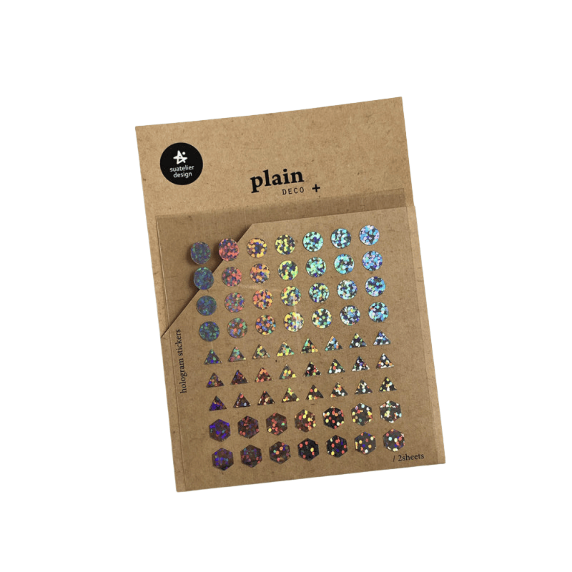 Suatelier Notes Dots Hologram Stickers Plain Deco - 24
