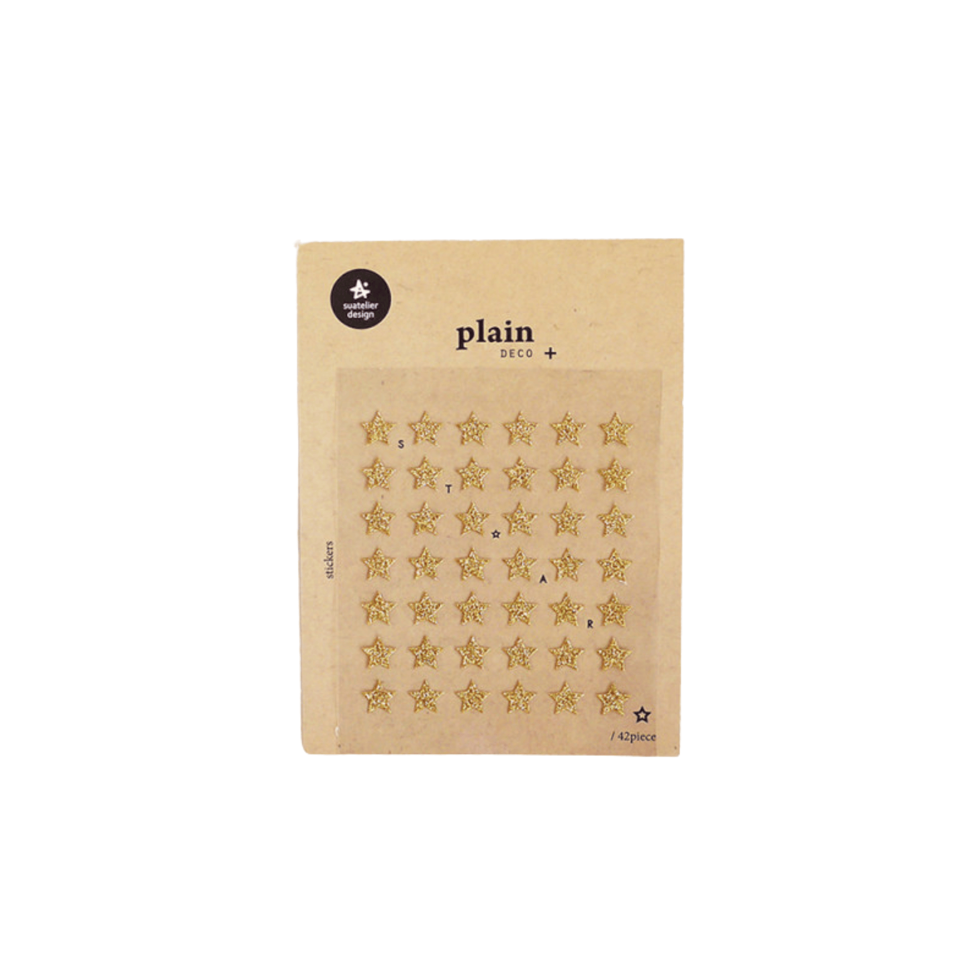 Suatelier Notes Glitter Star Stickers Plain Deco - 15