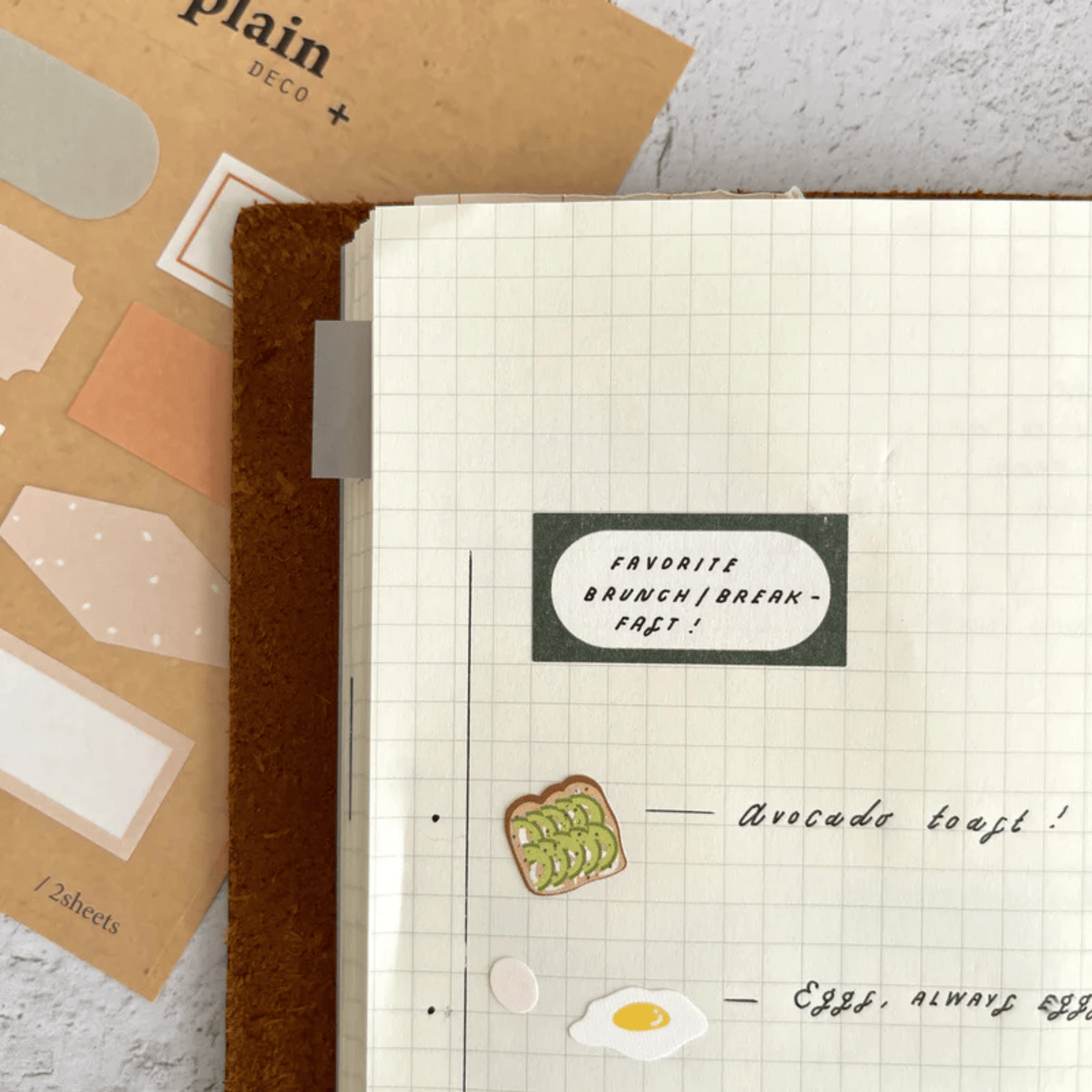 Suatelier Notes Label Stickers - Plain Deco