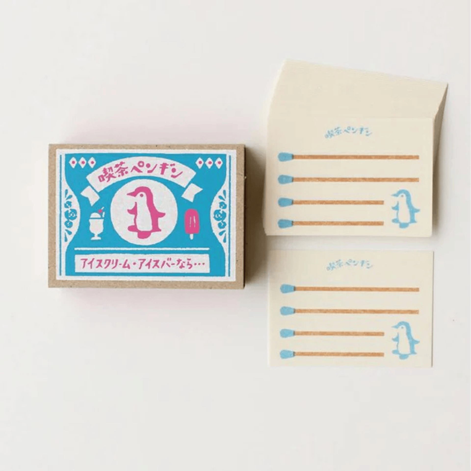 Furukawa Shiko Notes Café Penguin Matchbox Memo Notes