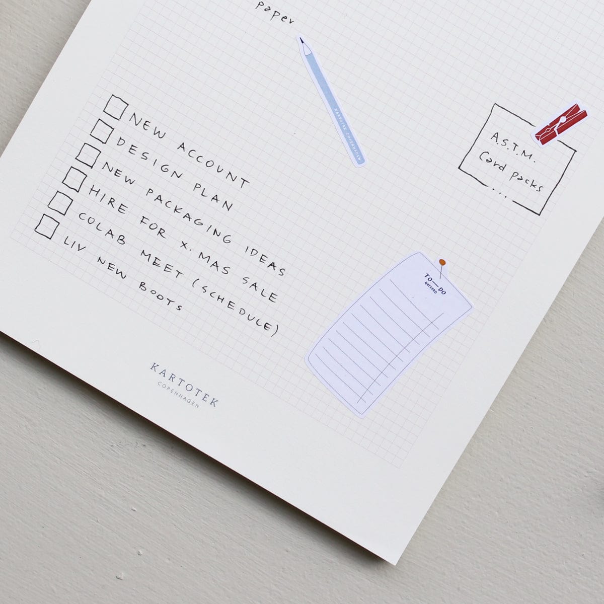 Kartotek Notes Memo Pad Grid