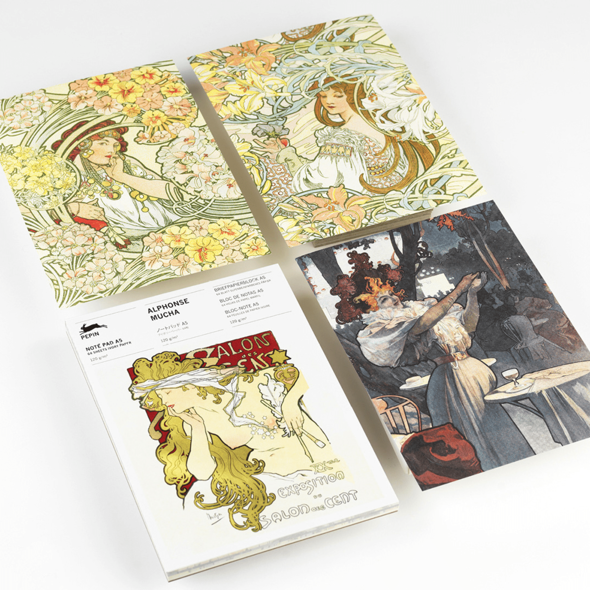 Pepin Press Notes Note Pad A5 - Alphonse Mucha