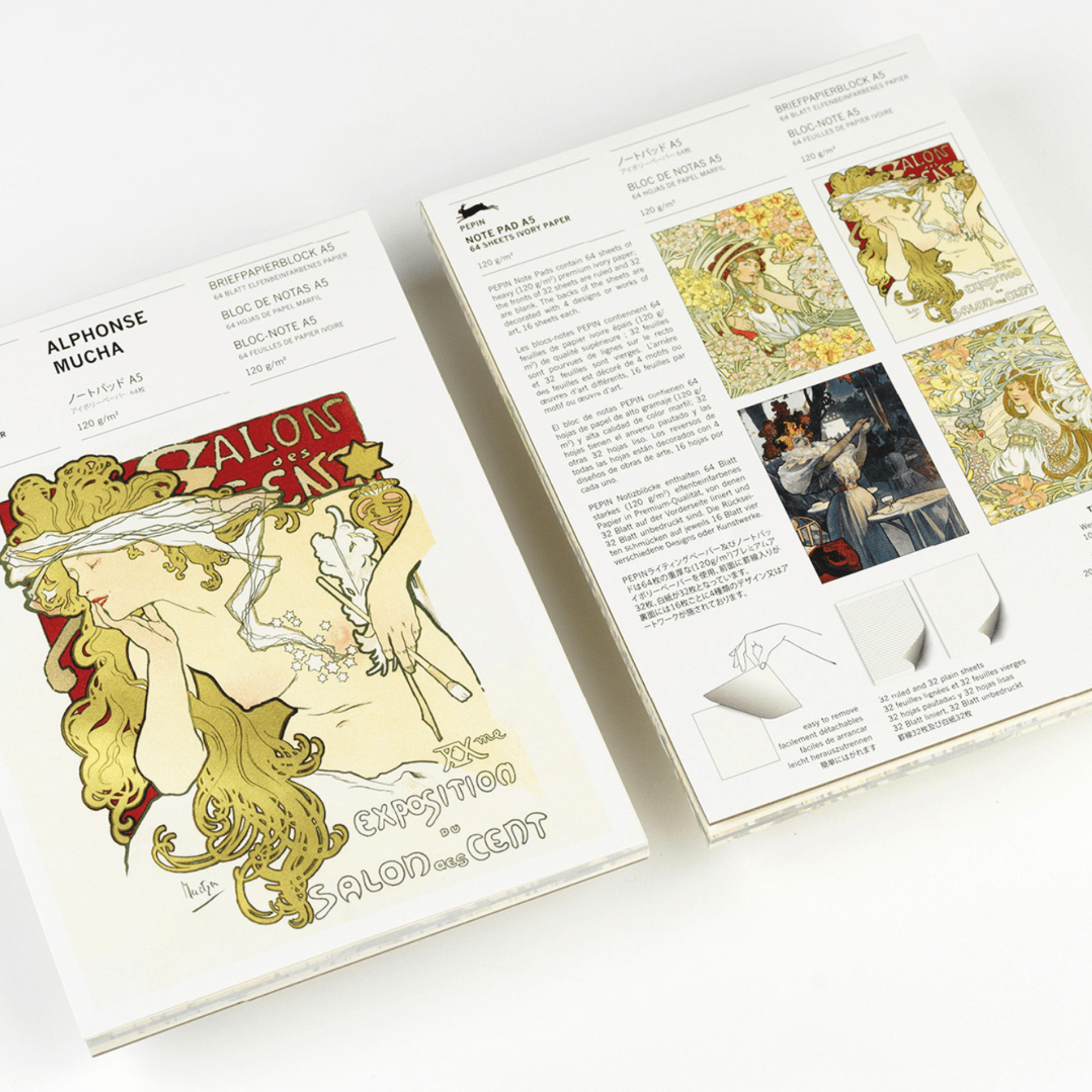 Pepin Press Notes Note Pad A5 - Alphonse Mucha