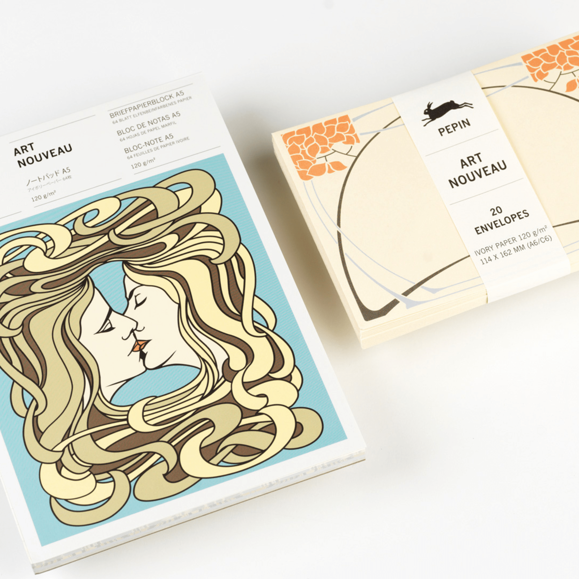 Pepin Press Notes Note Pad A5 - Art Nouveau