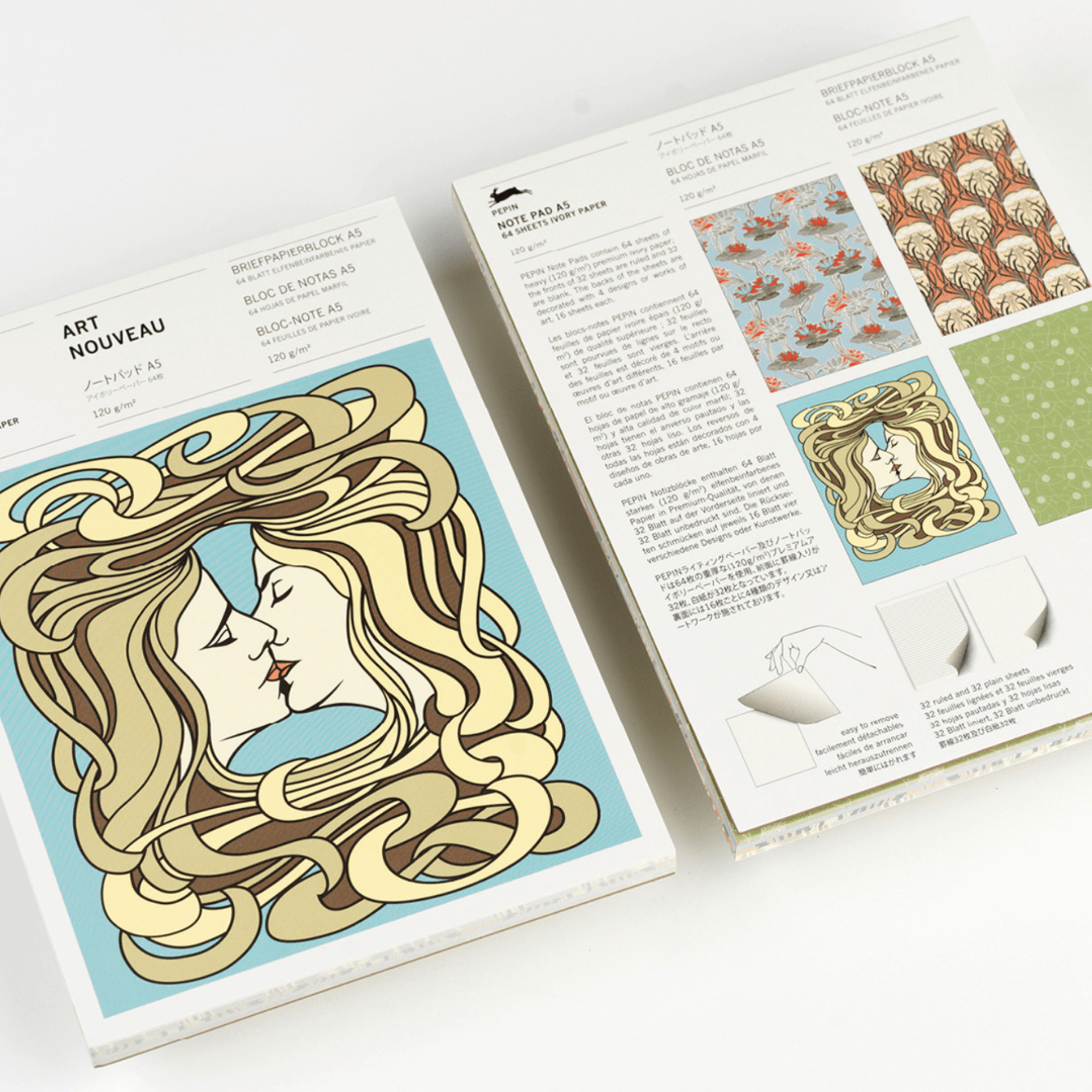 Pepin Press Notes Note Pad A5 - Art Nouveau