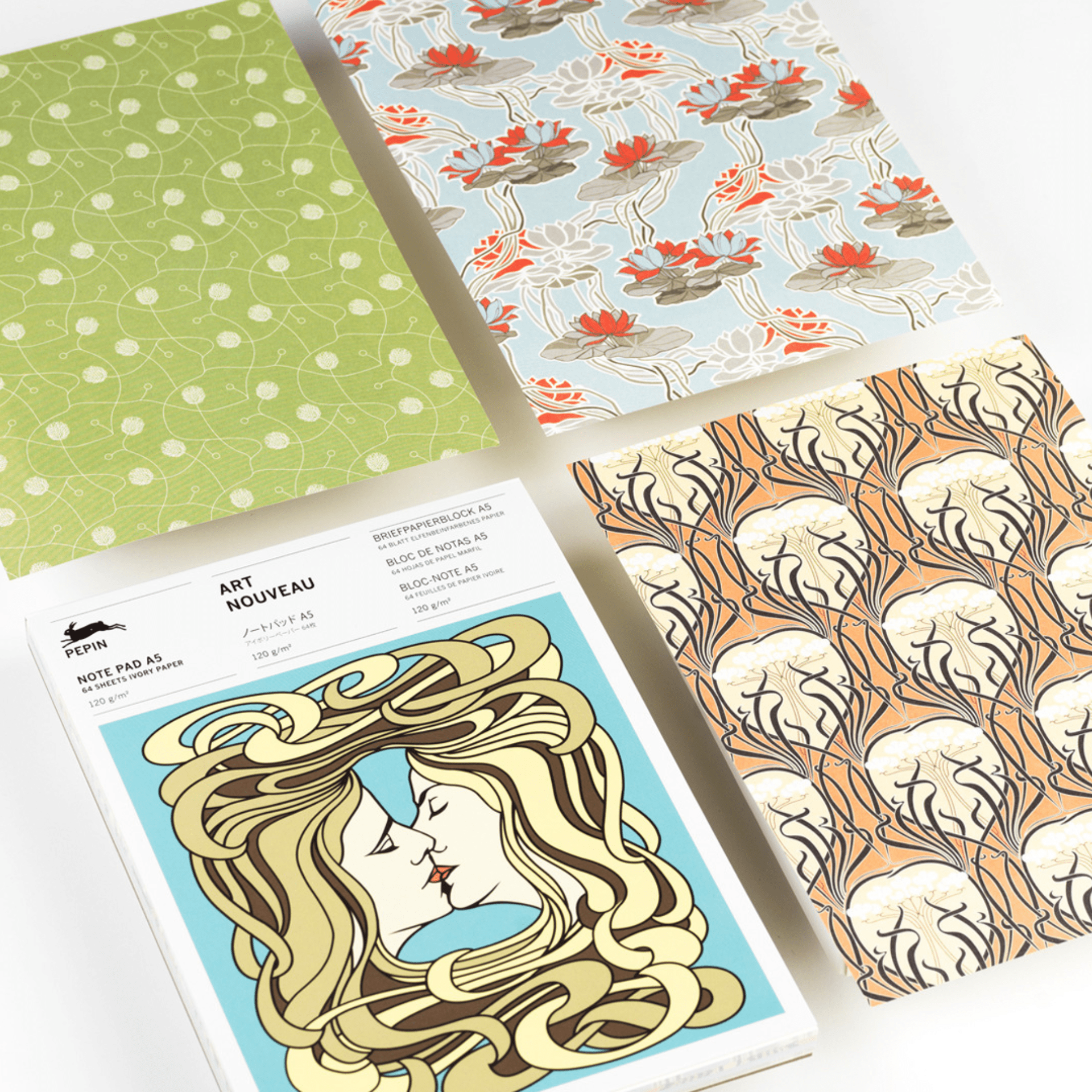 Pepin Press Notes Note Pad A5 - Art Nouveau