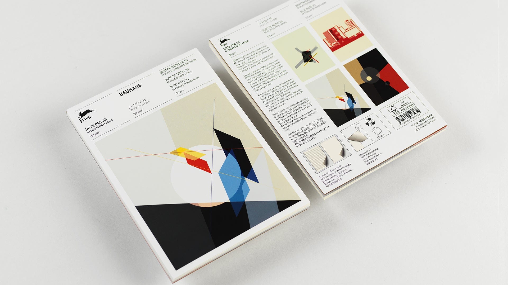 Pepin Press Notes Note Pad A5 - Bauhaus