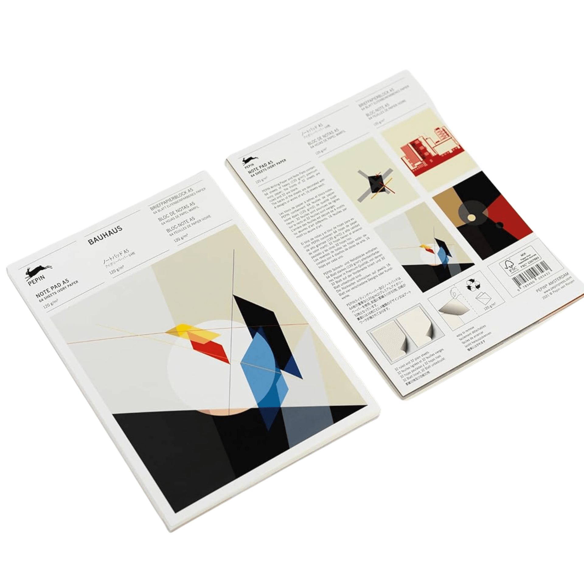 Pepin Press Notes Note Pad A5 - Bauhaus
