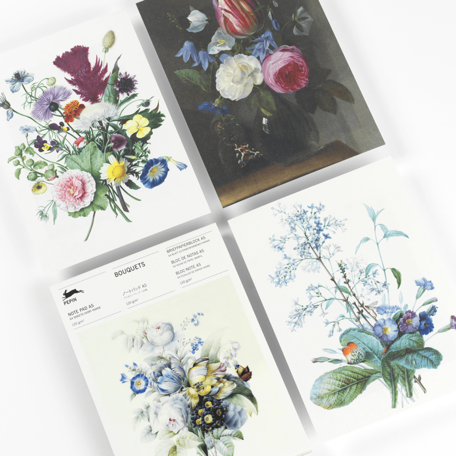 Pepin Press Notes Note Pad A5 - Bouquets